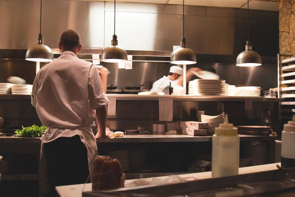 Blick in die Restaurantküche