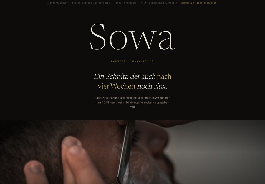 Website für Sowa Barbier