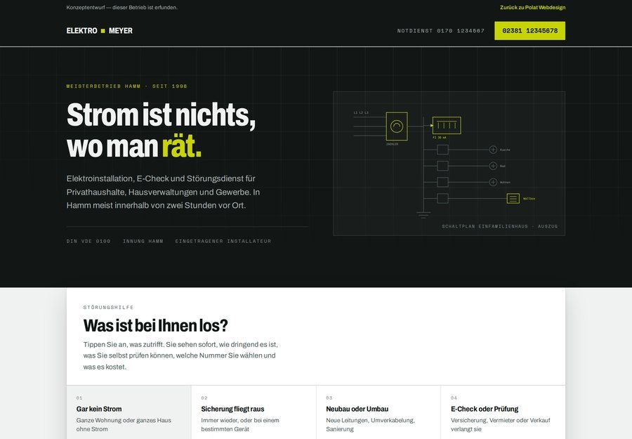 Website für Elektro Meyer
